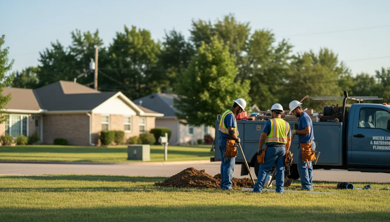 Residential water line and bathroom plumbing service in Falls City, OR